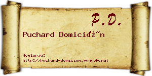 Puchard Domicián névjegykártya